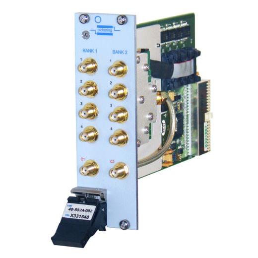 Dual 4 to 1,8GHz,50Ohm,PXI RF Multiplexer,SMA,Terminated, 40-882A-002