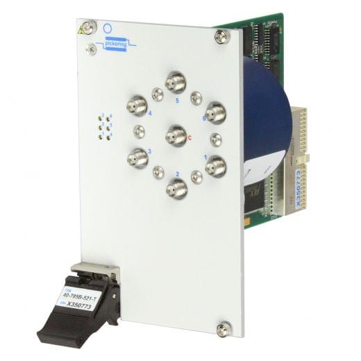 Single SP6T,18GHz,50Ohm,PXI Multiplexer,SMA,Terminated, 40-785B-521-T