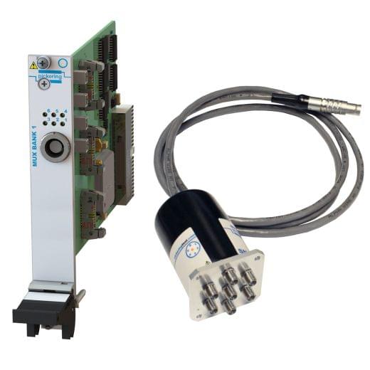 Single SP6T,18GHz,50Ohm,PXI Multiplexer,SMA, with Remote Mount,40-785B-521-E